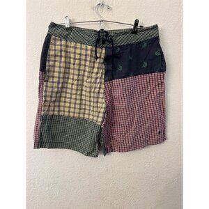 Polo Ralph Lauren plaid patchwork board shorts mens size 34